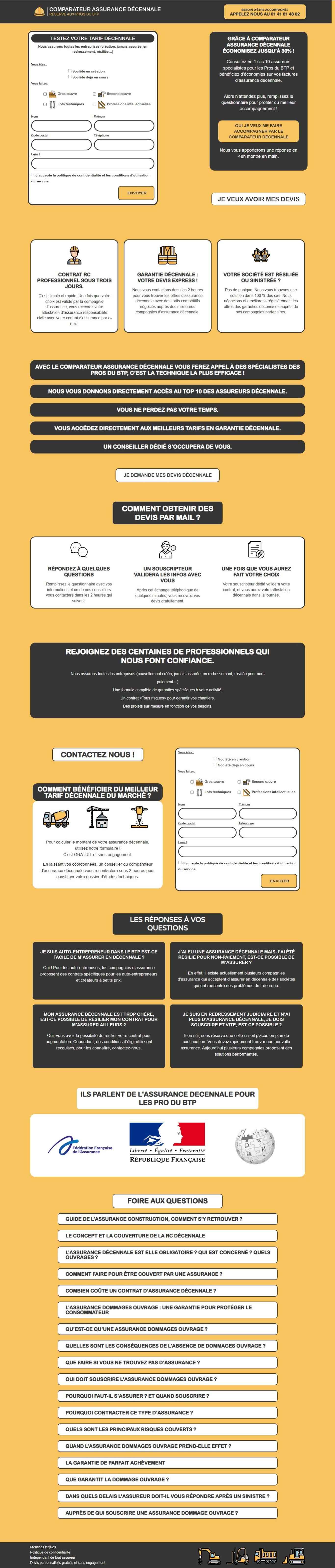 comparateur assurance decennale
